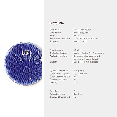 Sara Low Fire Celadon Cobalt Blue