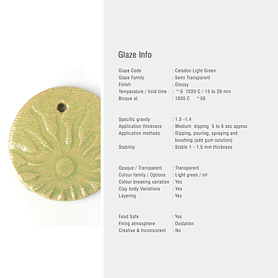 Sara Mid Fire Celadon Light Green