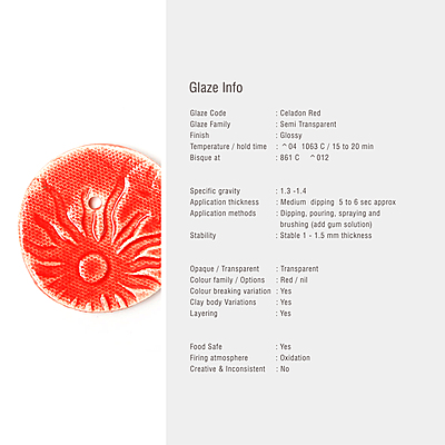 Sara Low Fire Celadon Red Sara Low Fire Celadon Red
