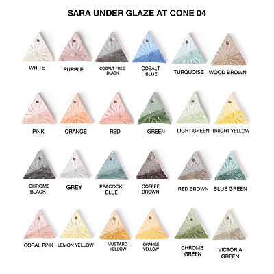 Combo Small 3: Sara Opaque Underglazes - Pack of 24 Colours (30gm)