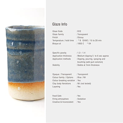 Sara High Fire Transparent Blue D12