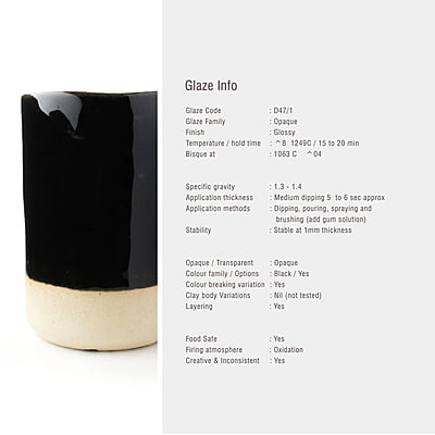 Sara High Fire Textured Black D47/1 Sara High Fire Textured Black D47/1