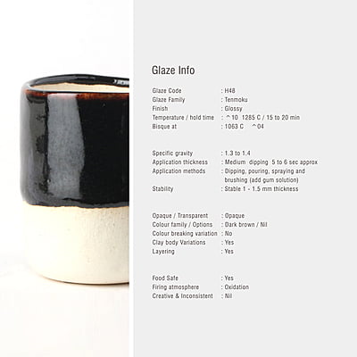 Sara High Fire Tenmoku Dark Brown H48 Sara High Fire Tenmoku Dark Brown H48