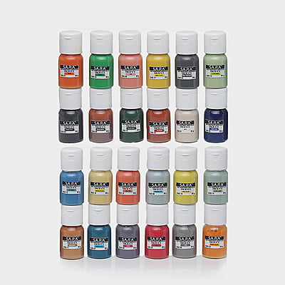 Combo 3 - Sara Semi Transparent Underglazes - Pack of 24 Colours (30gm)