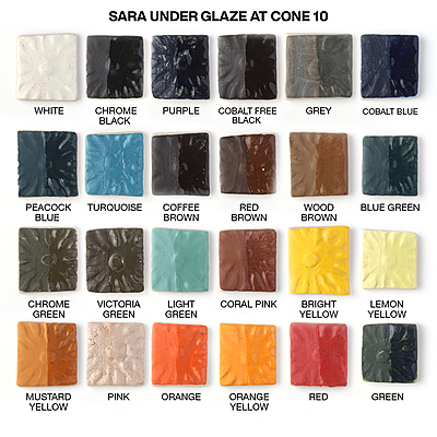 Combo Small 3: Sara Opaque Underglazes - Pack of 24 Colours (30gm) Combo Small 3: Sara Opaque Underglazes - Pack of 24 Colours (30gm)