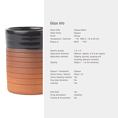 Sara Low Fire Opaque Black