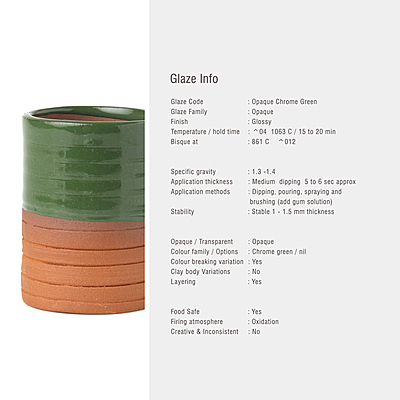 Sara Low Fire Opaque Chrome Green Sara Low Fire Opaque Chrome Green