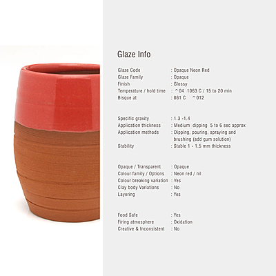 Sara Low Fire Opaque Neon Red