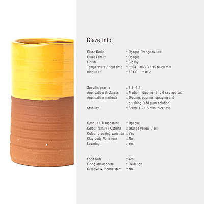 Sara Low Fire Opaque Orange Yellow