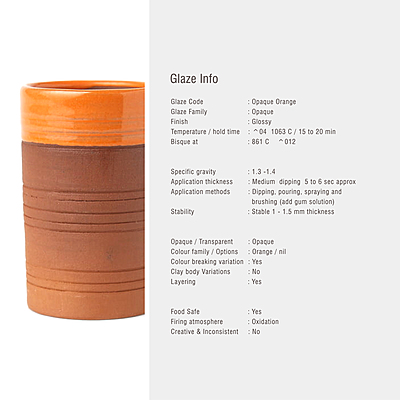 Sara Low Fire Opaque Orange Sara Low Fire Opaque Orange