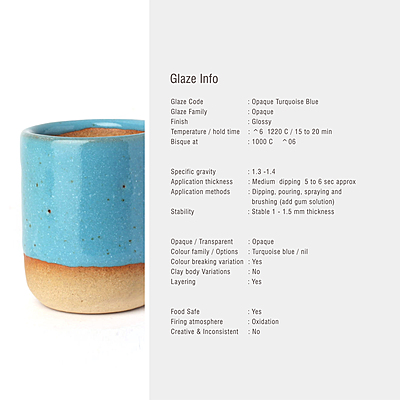 Sara Mid Fire Opaque Turquoise Blue Sara Mid Fire Opaque Turquoise Blue