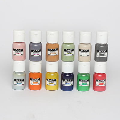 Combo Small 1: Sara Semi Transparent Underglazes - Pack of 12 Colours (30gm)
