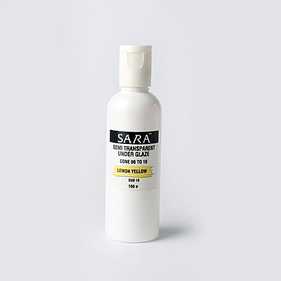 Sara Semi Transparent Underglaze Lemon Yellow SUG18 Sara Semi Transparent Underglaze Lemon Yellow SUG18