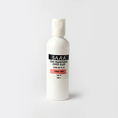 Sara Semi Transparent Underglaze Coral Pink SUG16