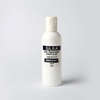 Sara Semi Transparent Underglaze Chrome Black SUG02 Sara Semi Transparent Underglaze Chrome Black SUG02