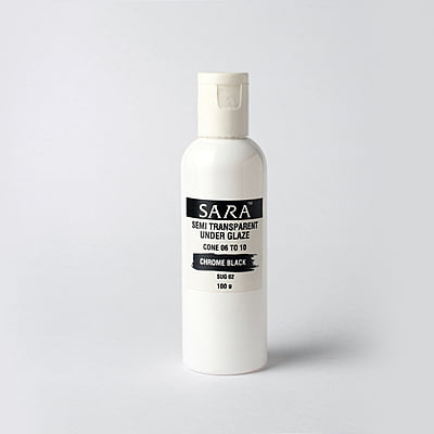 Sara Semi Transparent Underglaze Chrome Black SUG02