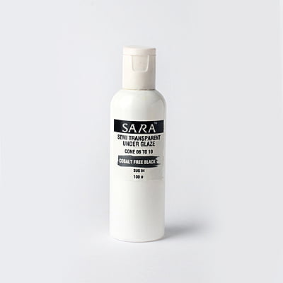 Sara Semi Transparent Underglaze Cobalt Free Black SUG04 Sara Semi Transparent Underglaze Cobalt Free Black SUG04