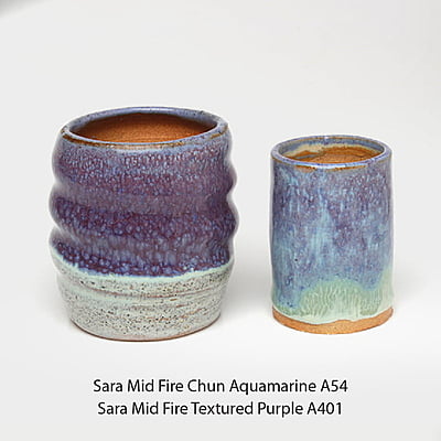 Textured Purple A401 + Chun Aquamarine A54