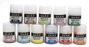 Sara Underglazes - Trial Pack of 12 Colours (8ml) Sara Underglazes - Trial Pack of 12 Colours (8ml)
