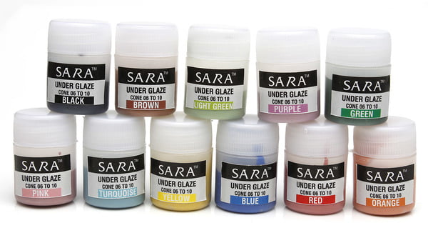 Sara Underglazes - Trial Pack of 12 Colours (8ml) Sara Underglazes - Trial Pack of 12 Colours (8ml)