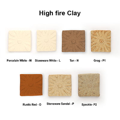 Sara High Fire Clay 1kg Trial Pack - 5 clays